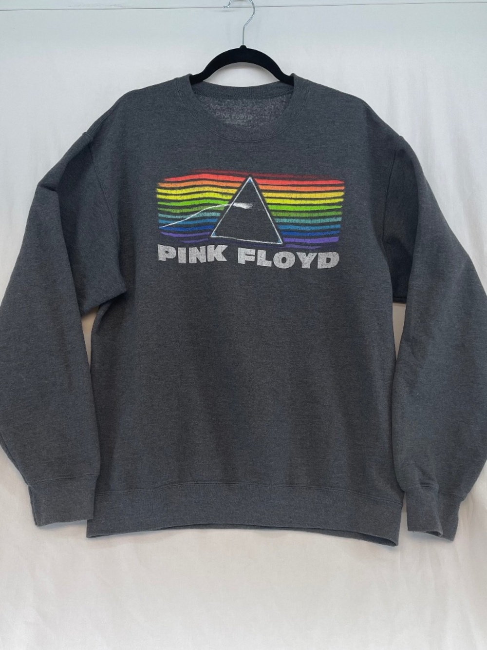 Pink Floyd Graphic Crewneck Sweater Grey Men’s Unisex Size Large